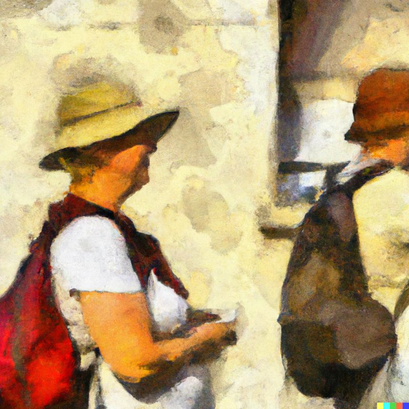 DALL·E 2022-12-15 17.31.52 - painting of happy tourists(small)