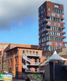 Overseas Boulevard in HafenCity in Hamburg, Germany