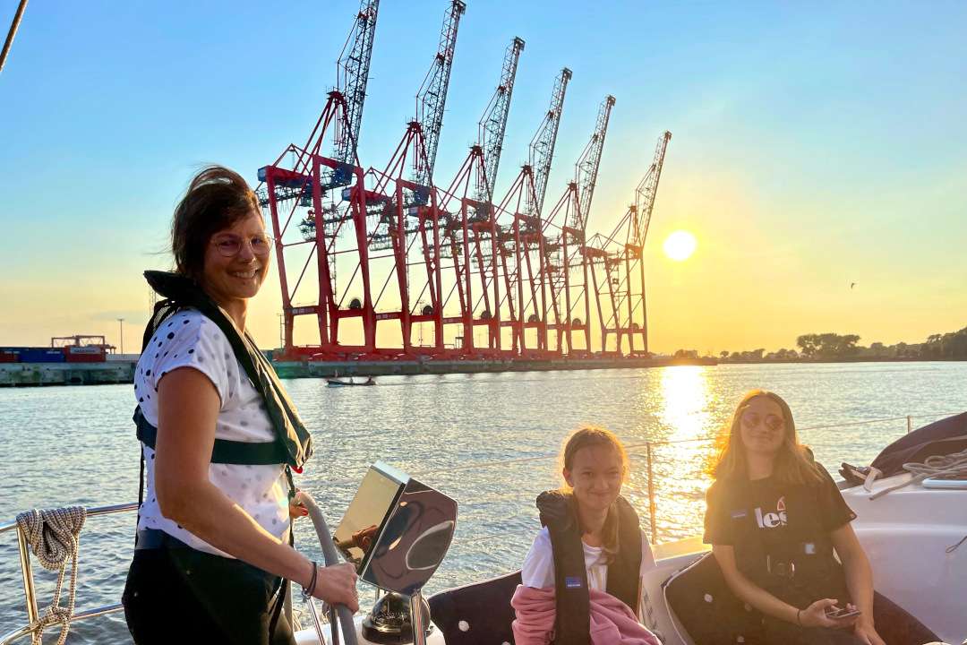 Sailing in Hamburg's Harbour