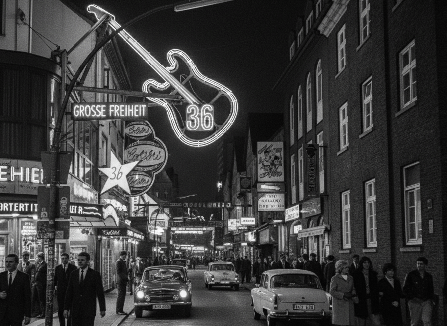 The Grosse Freiheit Street in the 1960s