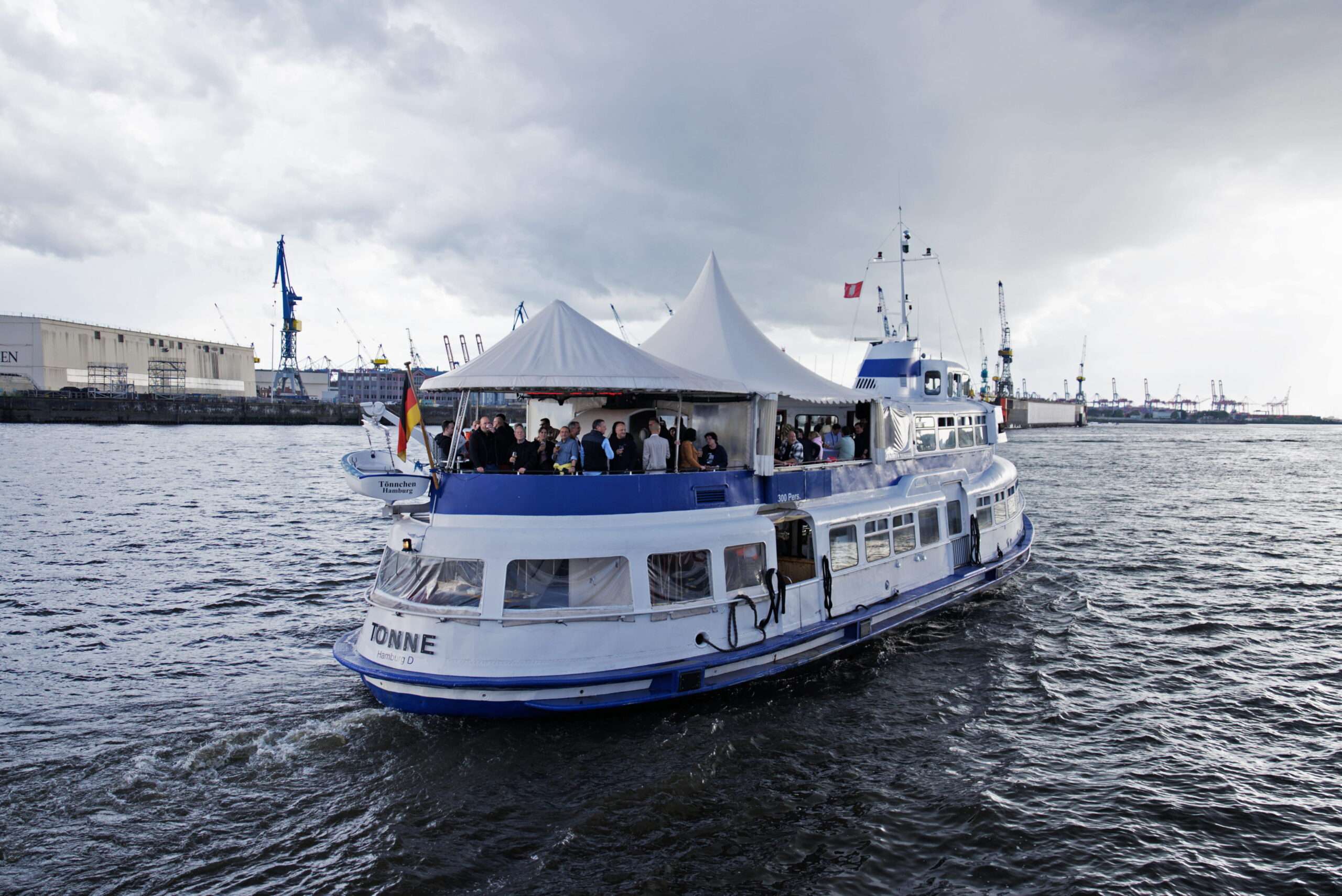 cruise ship in Hamburg harbour