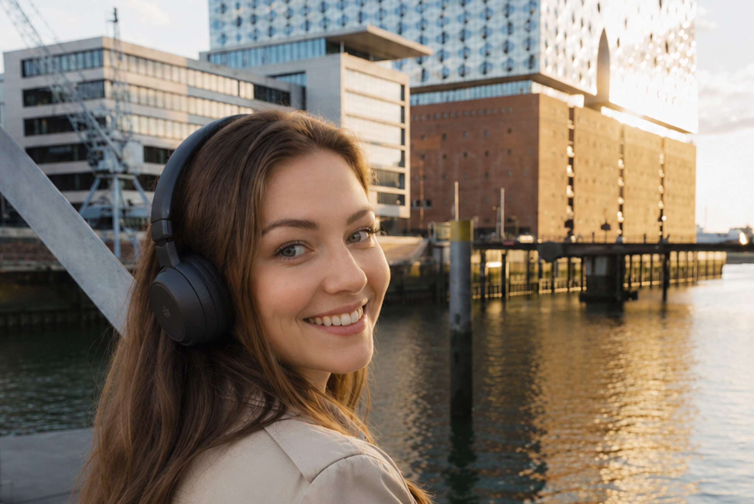 tourist listening to an audio guide